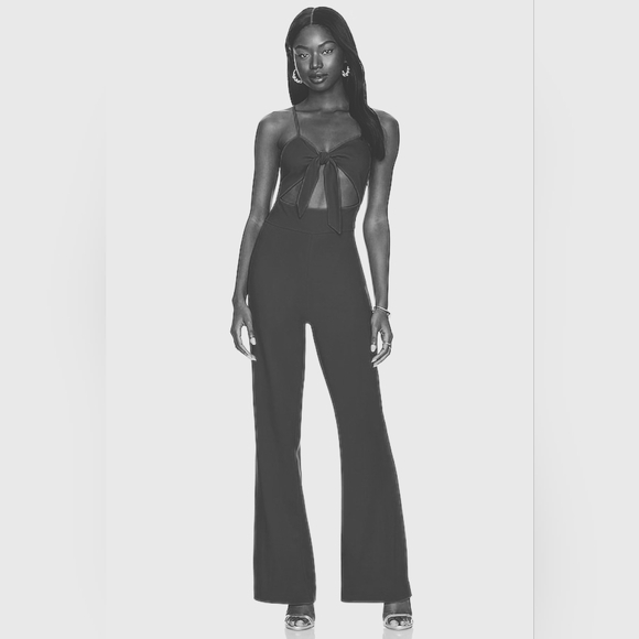 Revolve Lita by Ciara Tie Front Jumpsuit - Picture 2 of 7